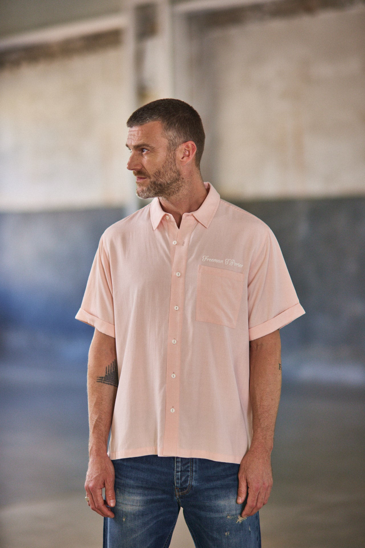 

Chemise brodée Homme Marco Miami light pink | Freeman T. Porter