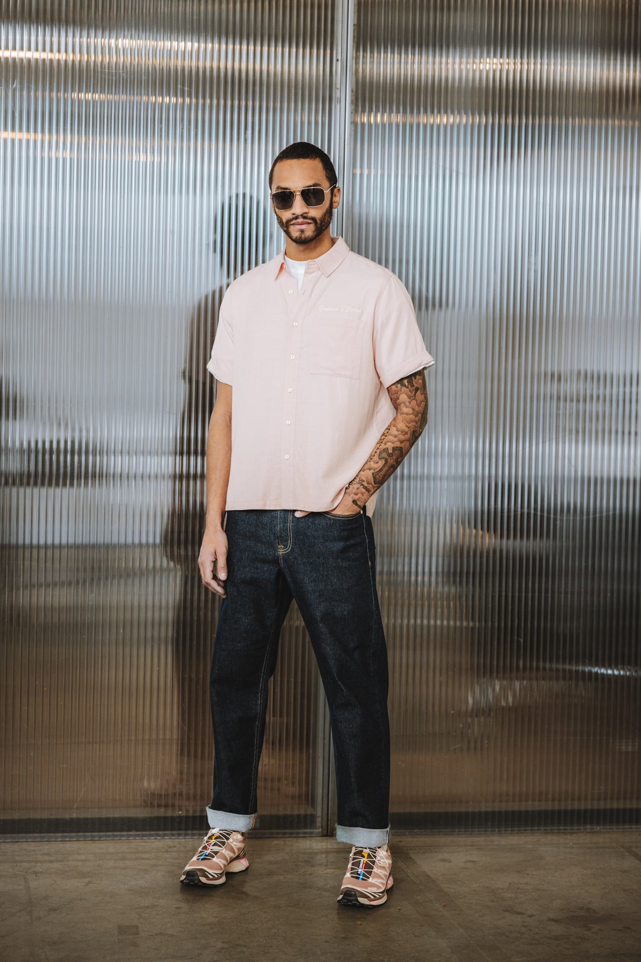 

Chemise brodée Homme Marco Miami light pink | Freeman T. Porter