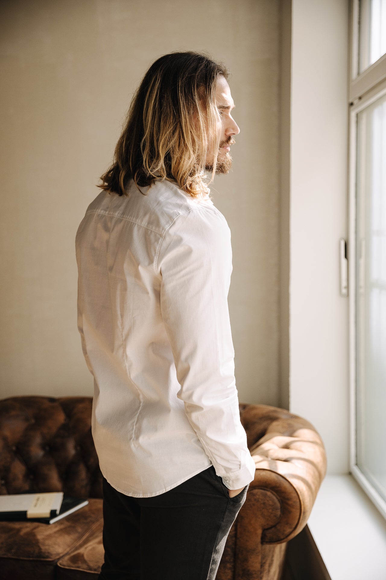 

Chemise ajustée Homme Yoris Poplin bright white | Freeman T. Porter