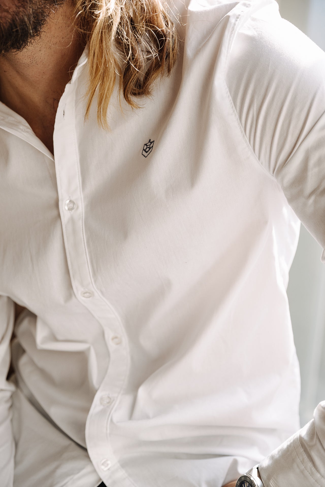 

Camisa entallada Hombres Yoris Poplin bright white | Freeman T. Porter
