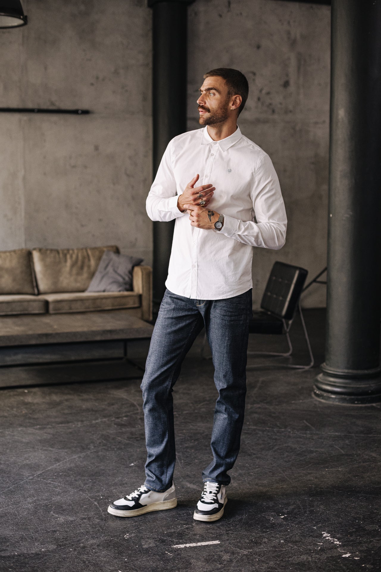 

Chemise ajustée Homme Yoris Poplin bright white | Freeman T. Porter