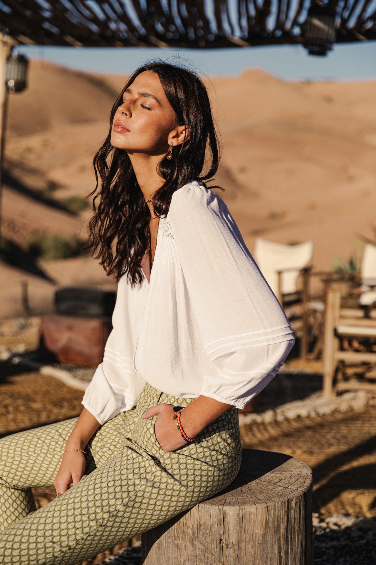 

Top manches longues Mujer Tya Plain Color white | Freeman T. Porter