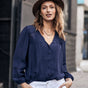 

Top manches longues Mujer Tya Plain Color dark blue | Freeman T. Porter
