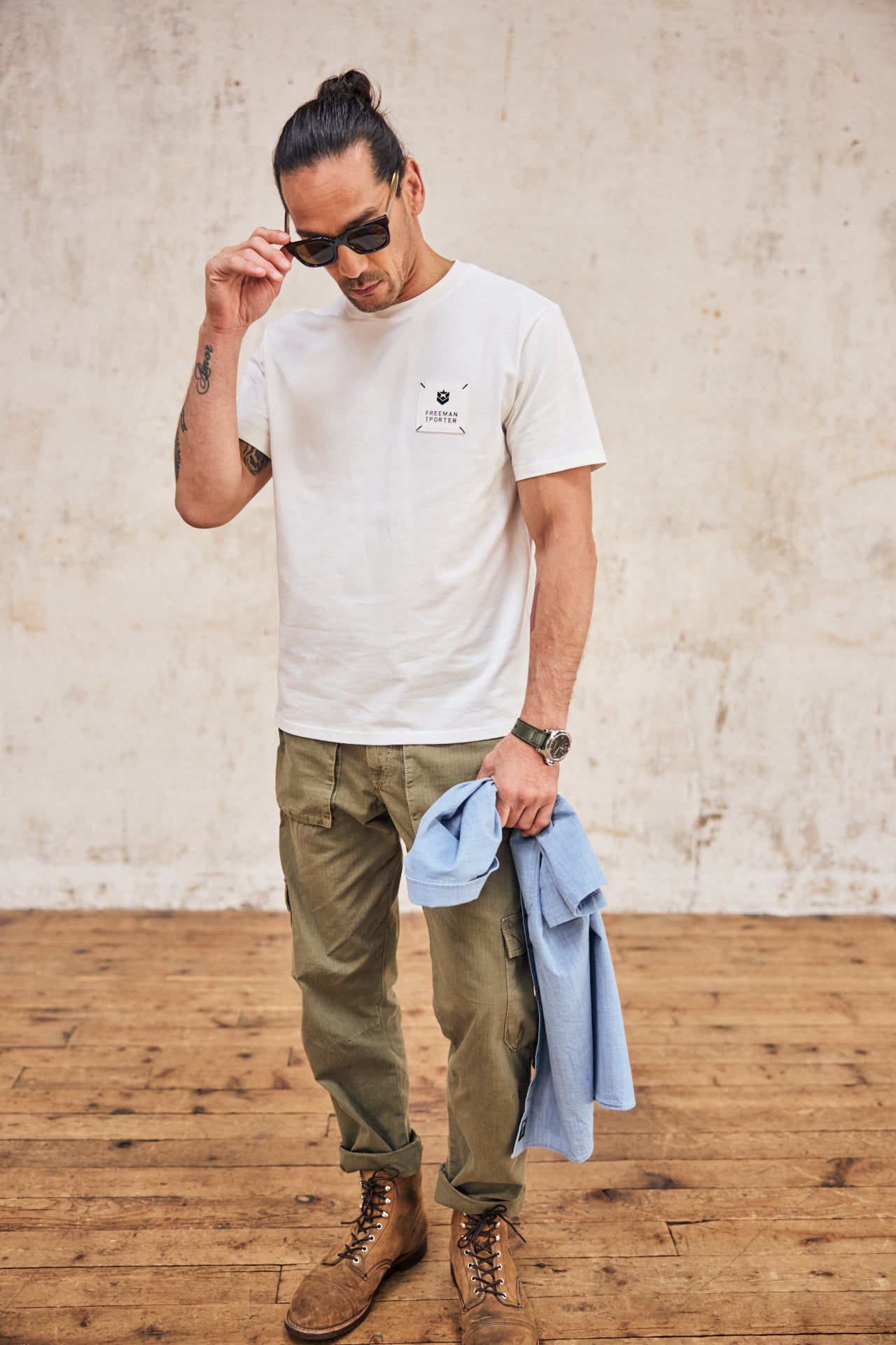 

T-Shirt Mann Chuck Patch white | Freeman T. Porter