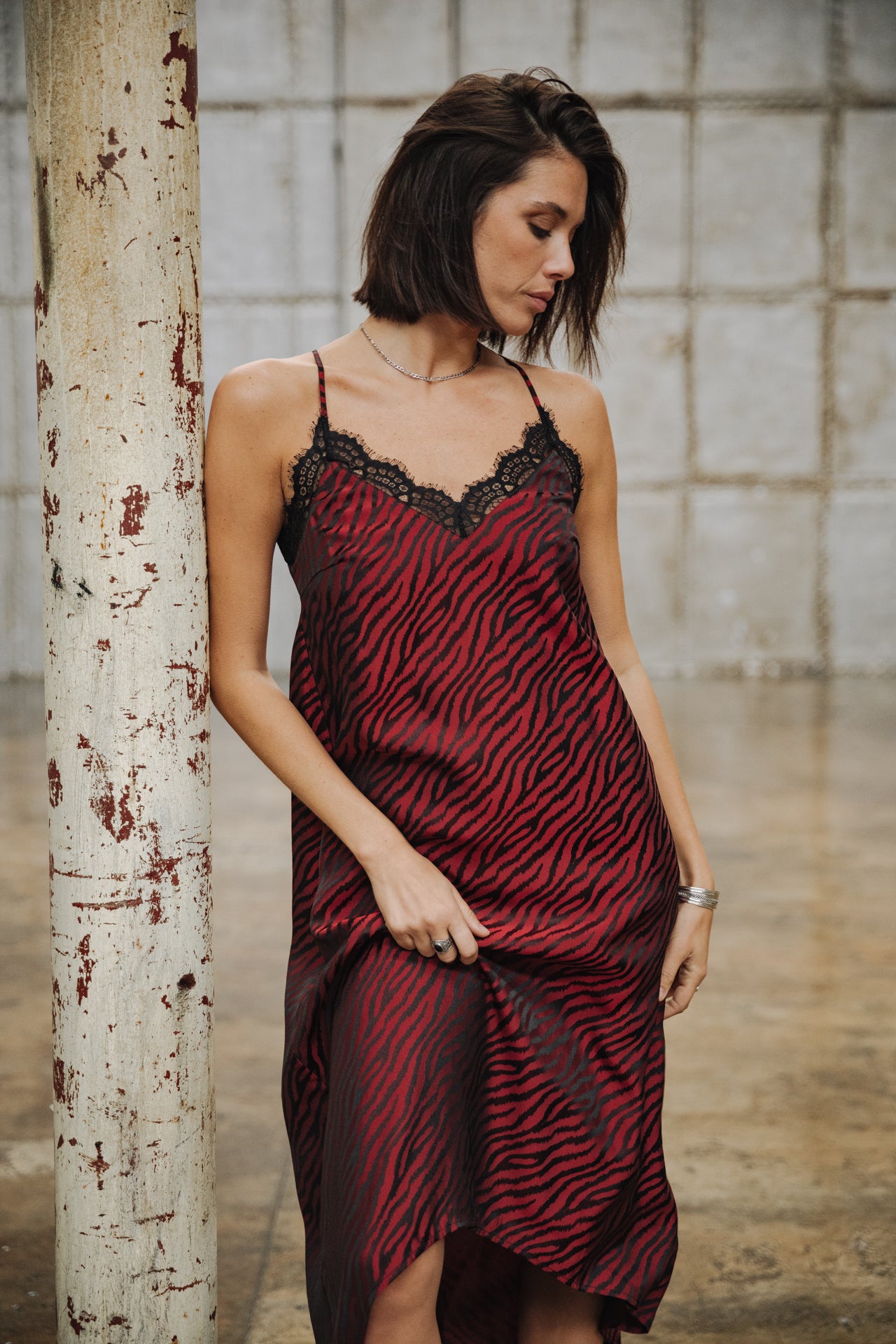 

Robe longue Frau Mia Red Zebra salsa | Freeman T. Porter