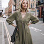 

Robe courte ample Femme Juna Voile olive night | Freeman T. Porter