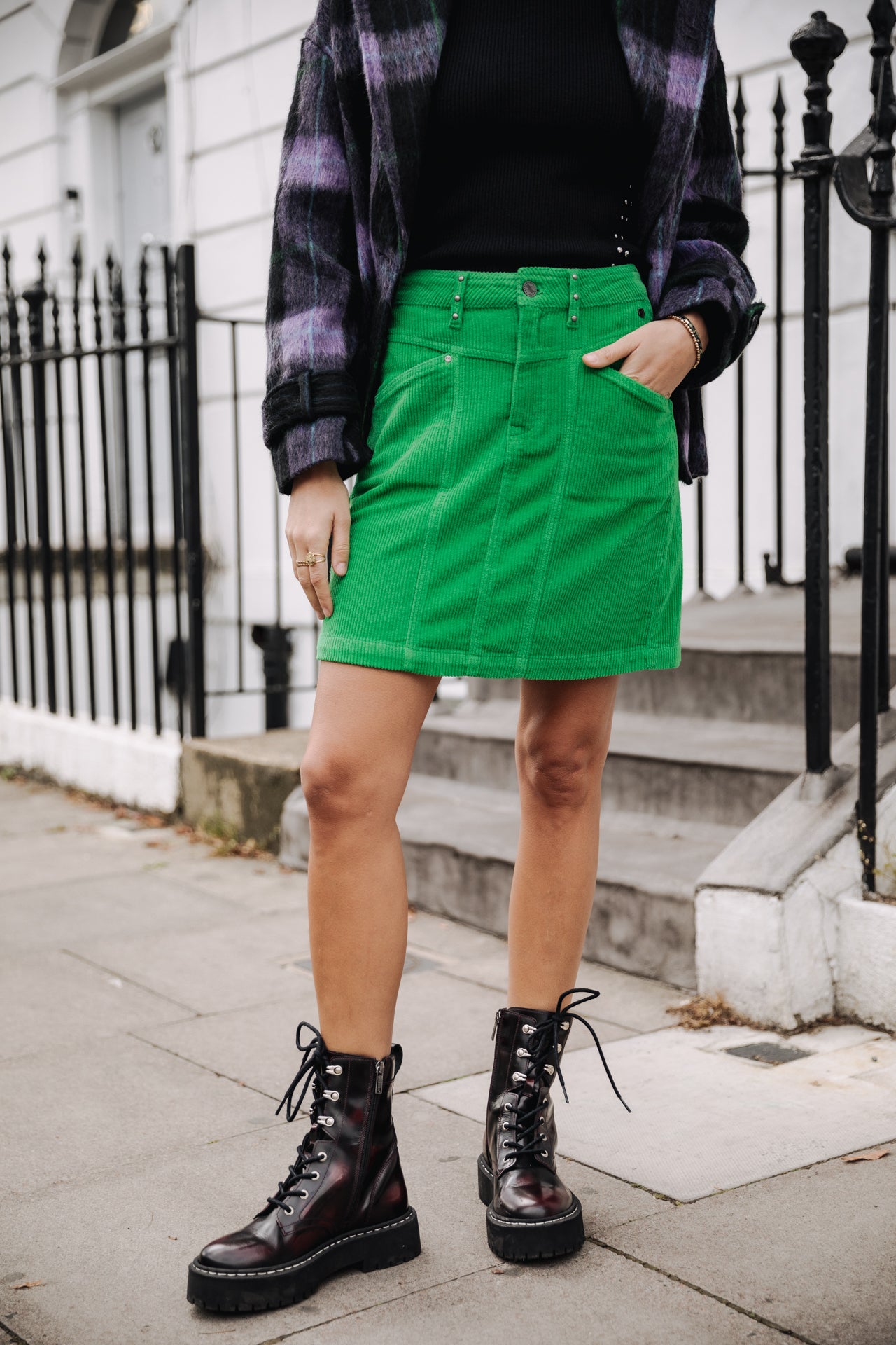 

Jupe velours côtelé Femme Zelya Veluto fern green | Freeman T. Porter