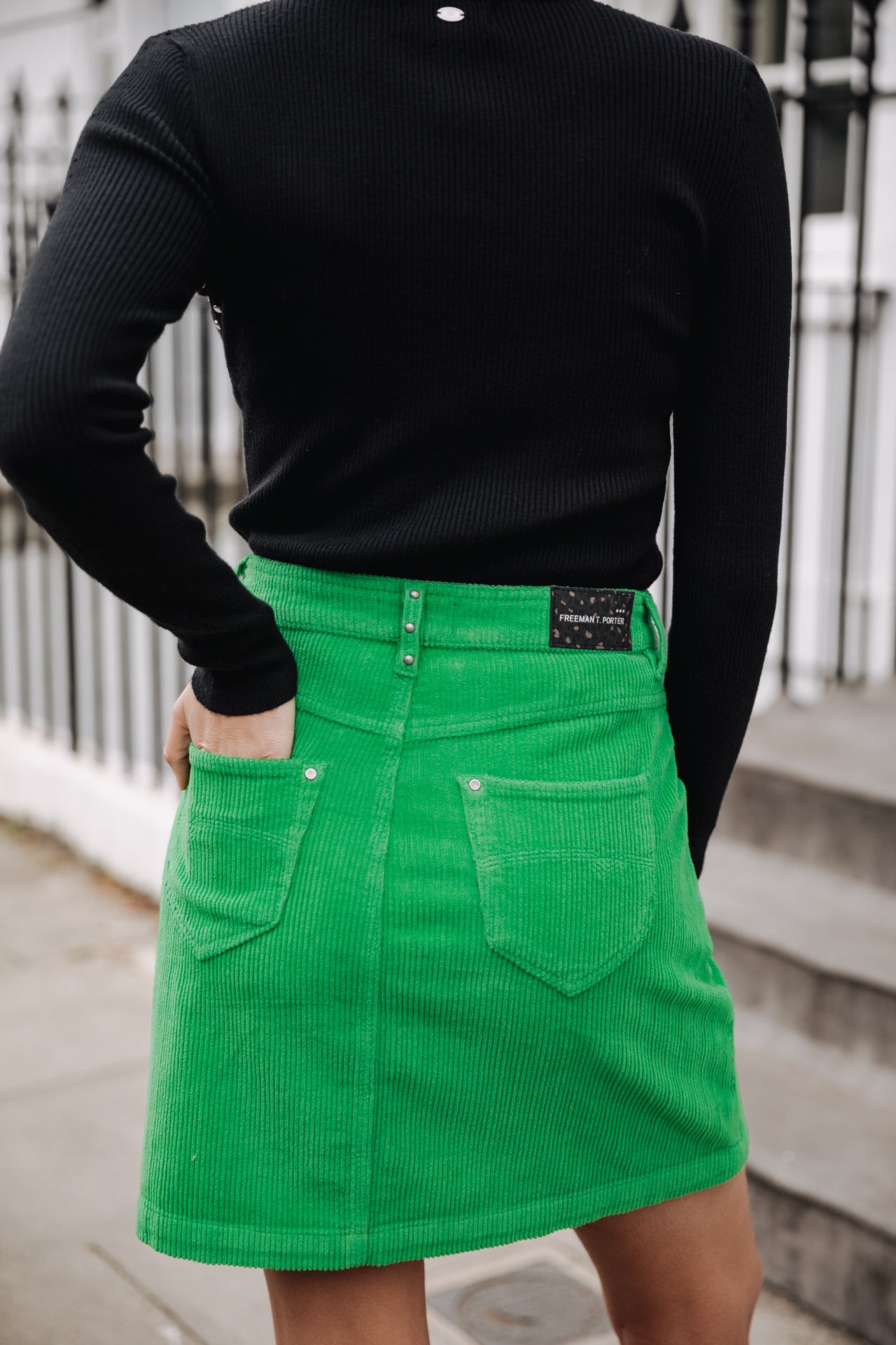

Jupe velours côtelé Femme Zelya Veluto fern green | Freeman T. Porter