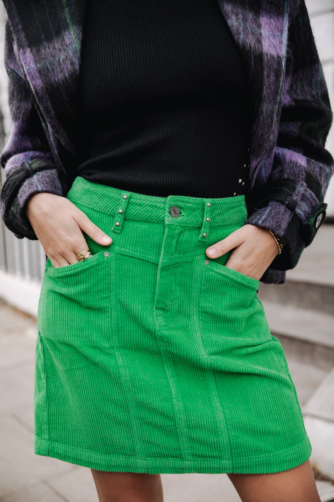 

Jupe velours côtelé Femme Zelya Veluto fern green | Freeman T. Porter