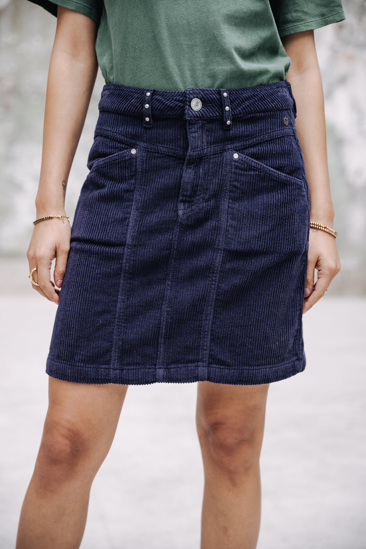 

Corduroy skirt Women Zelya Veluto maritime blue | Freeman T. Porter