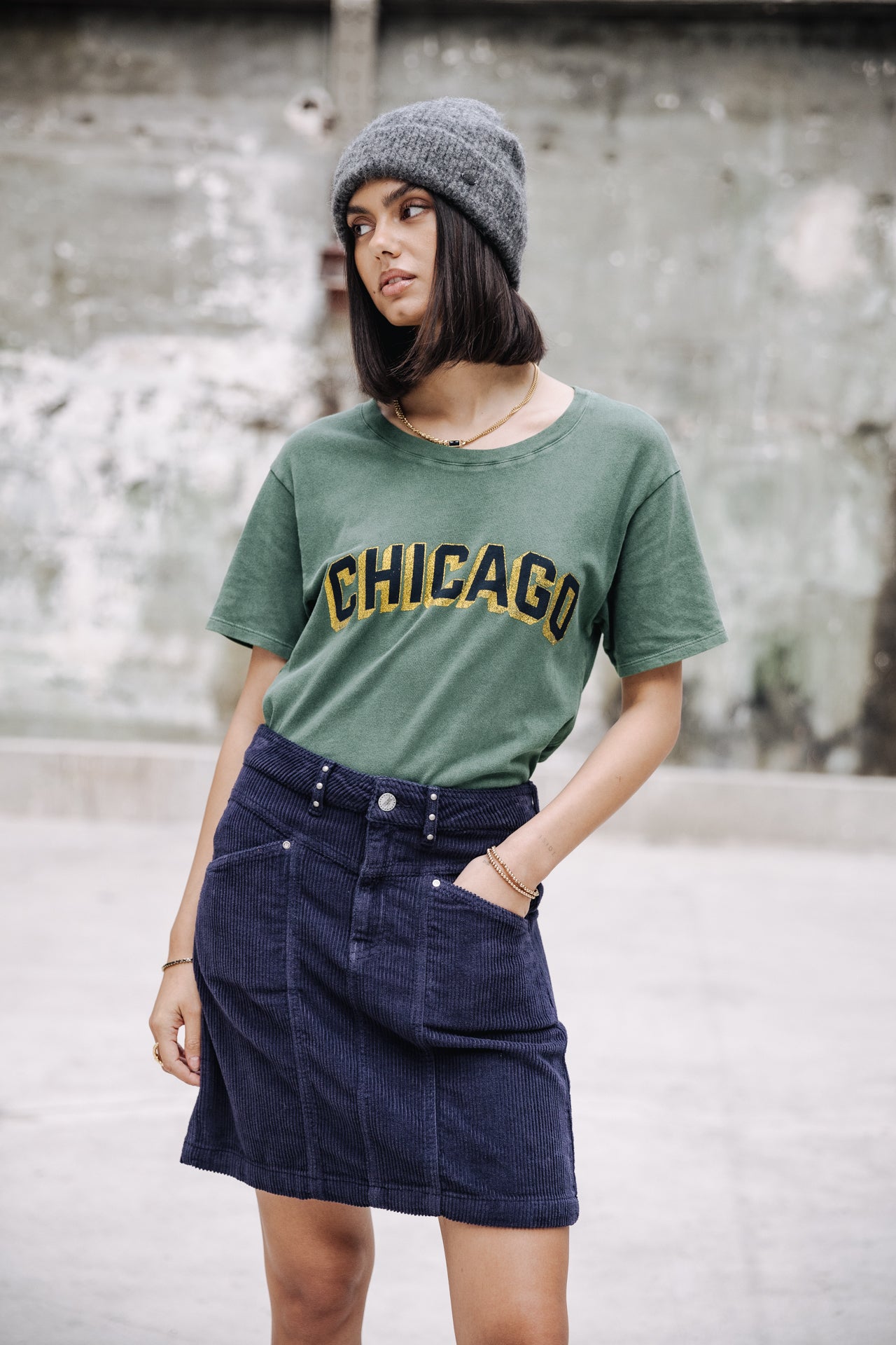 

Corduroy skirt Women Zelya Veluto maritime blue | Freeman T. Porter