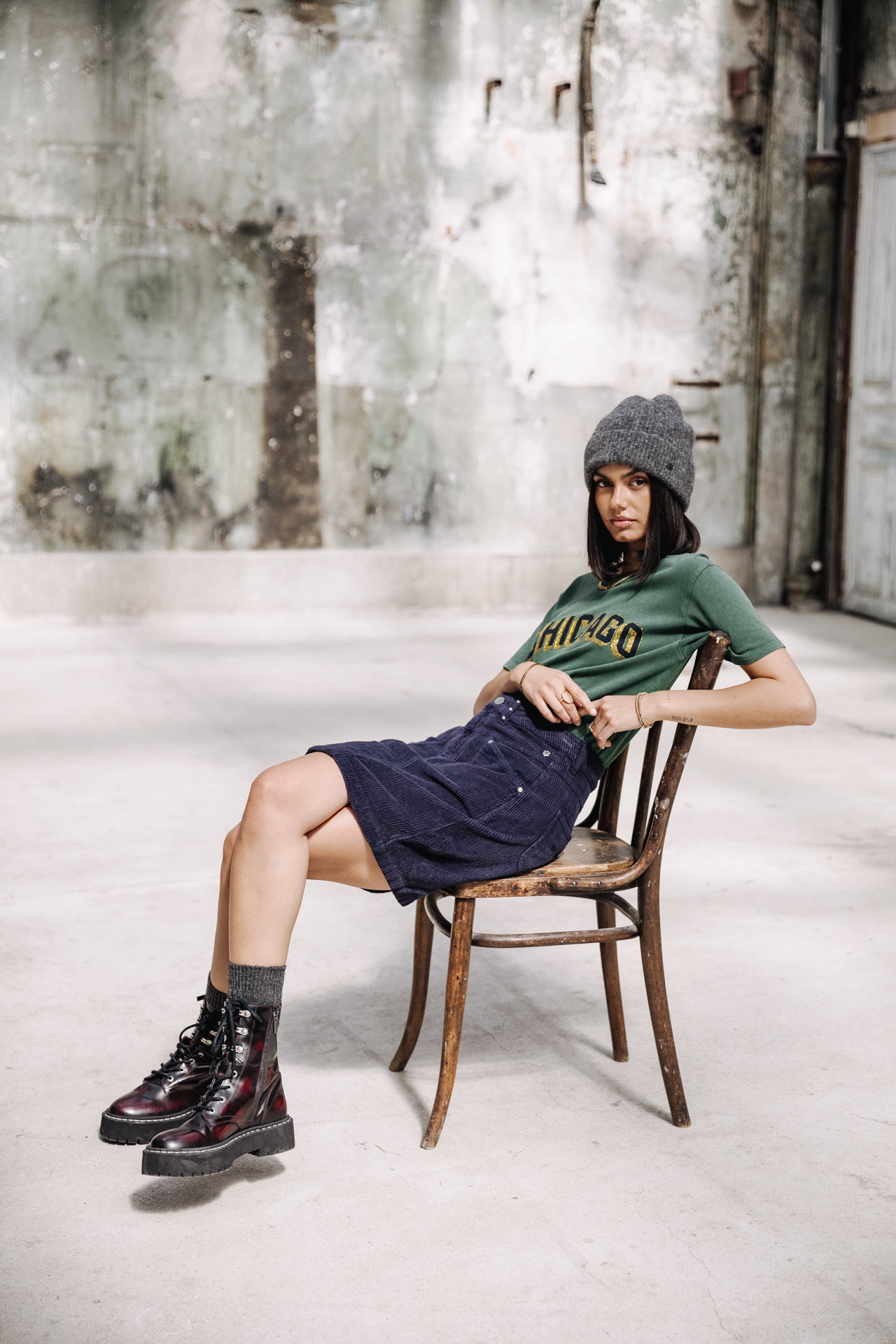 

Corduroy skirt Women Zelya Veluto maritime blue | Freeman T. Porter