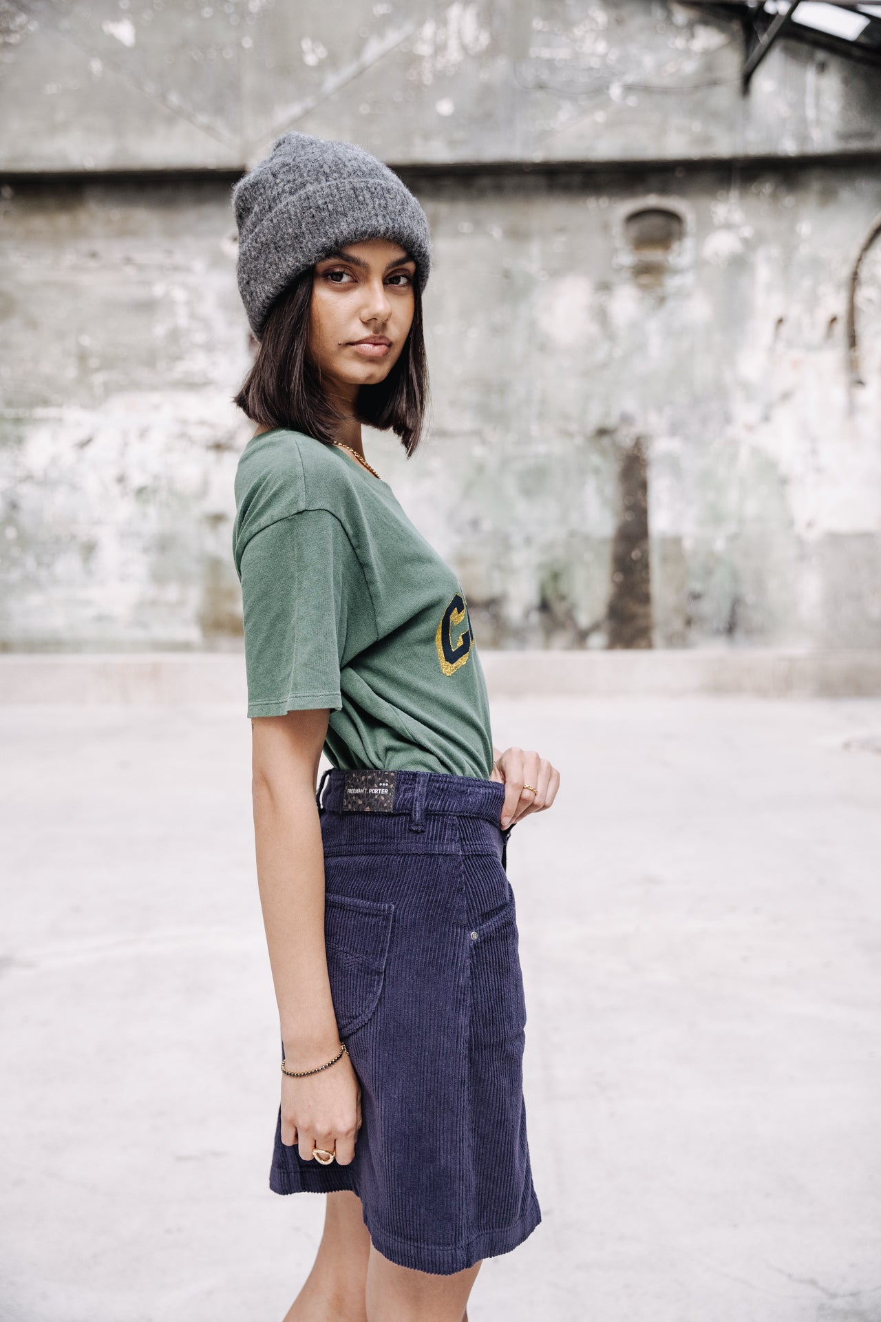 

Corduroy skirt Women Zelya Veluto maritime blue | Freeman T. Porter