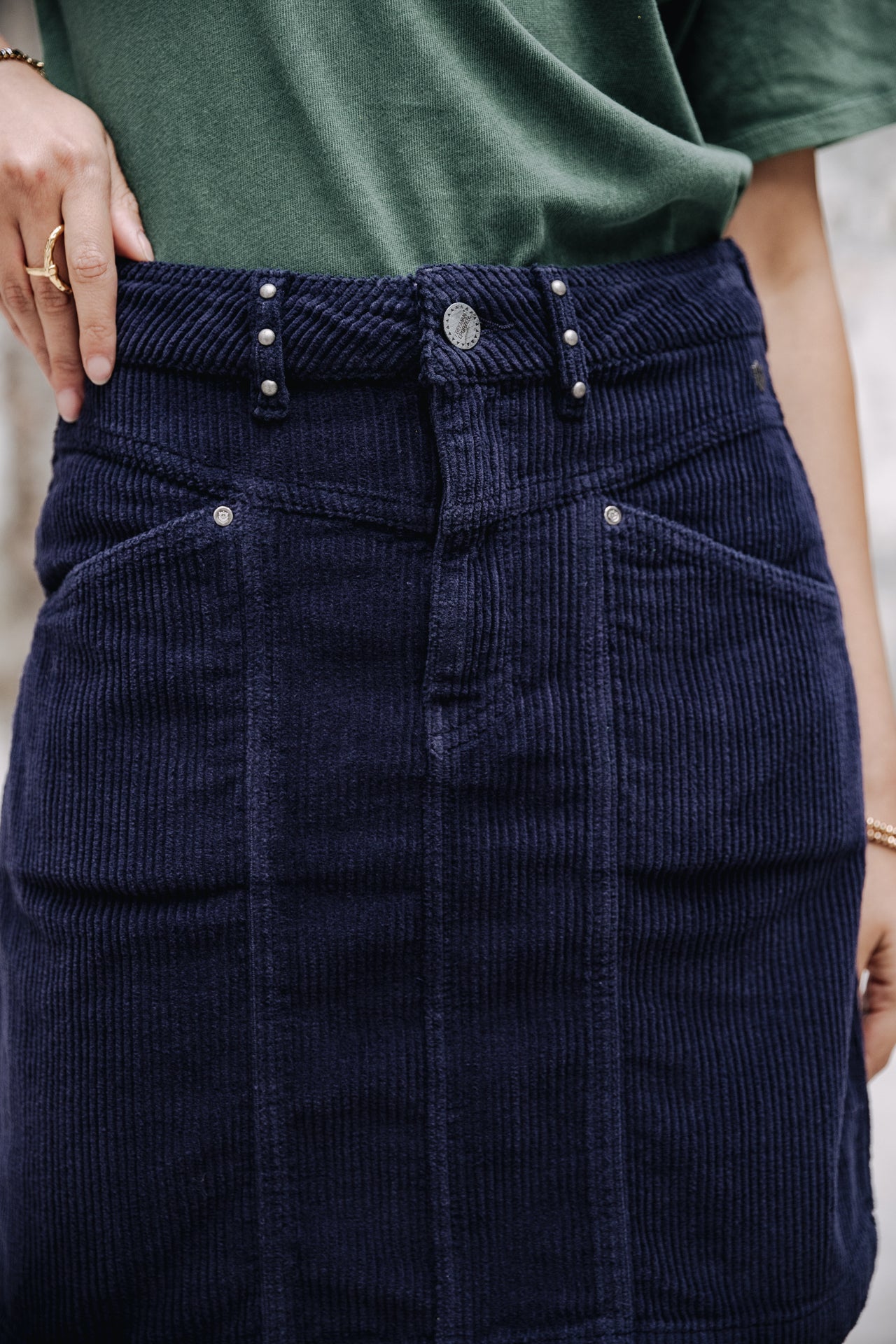 

Corduroy skirt Women Zelya Veluto maritime blue | Freeman T. Porter