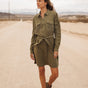 

Robe chemise détails clous Femme Ravissa Plain khaki | Freeman T. Porter