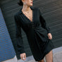 

Robe col en V Femme Rayssa Plain black | Freeman T. Porter