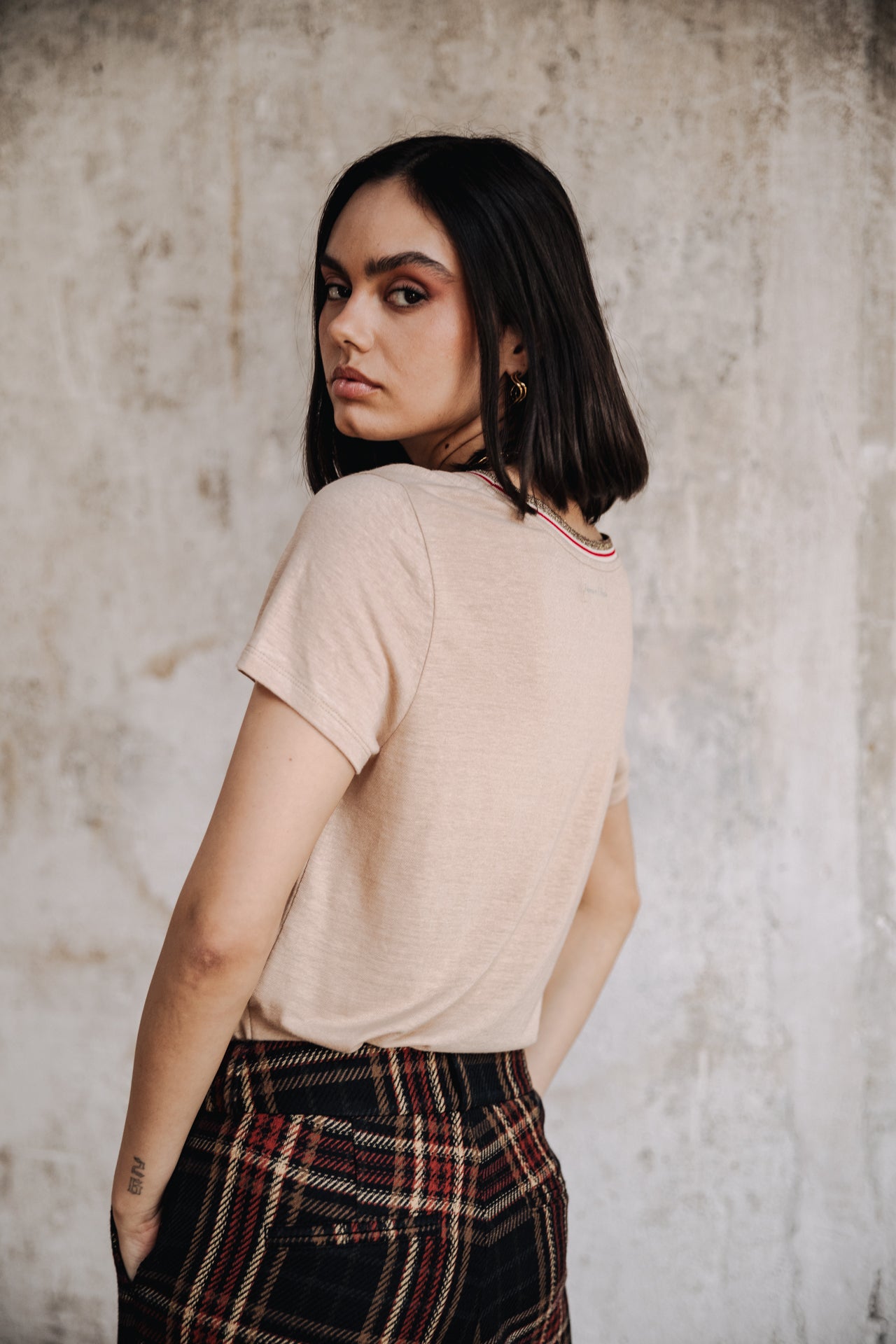 

T-shirt col V Femme Tonia Linen irish cream | Freeman T. Porter