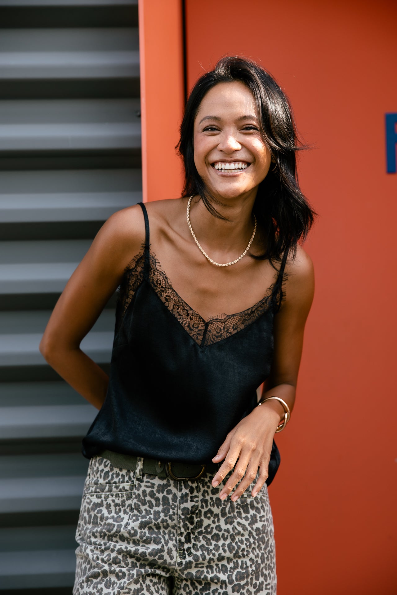 

Top de tirantes Mujer Selia Bicolor black | Freeman T. Porter