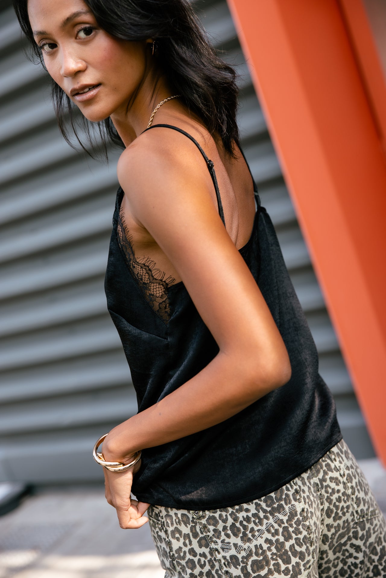 

Top de tirantes Mujer Selia Bicolor black | Freeman T. Porter