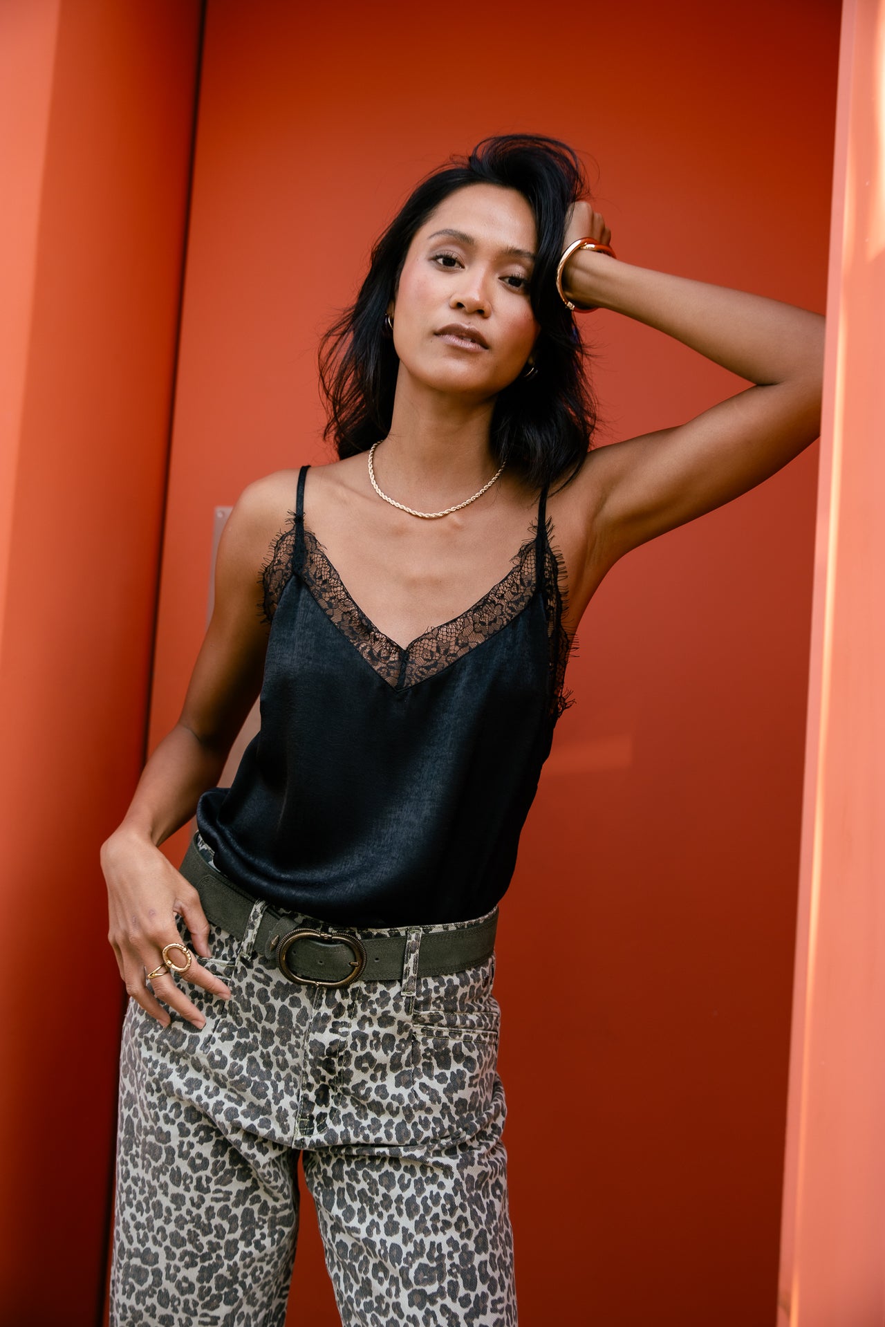 

Top de tirantes Mujer Selia Bicolor black | Freeman T. Porter