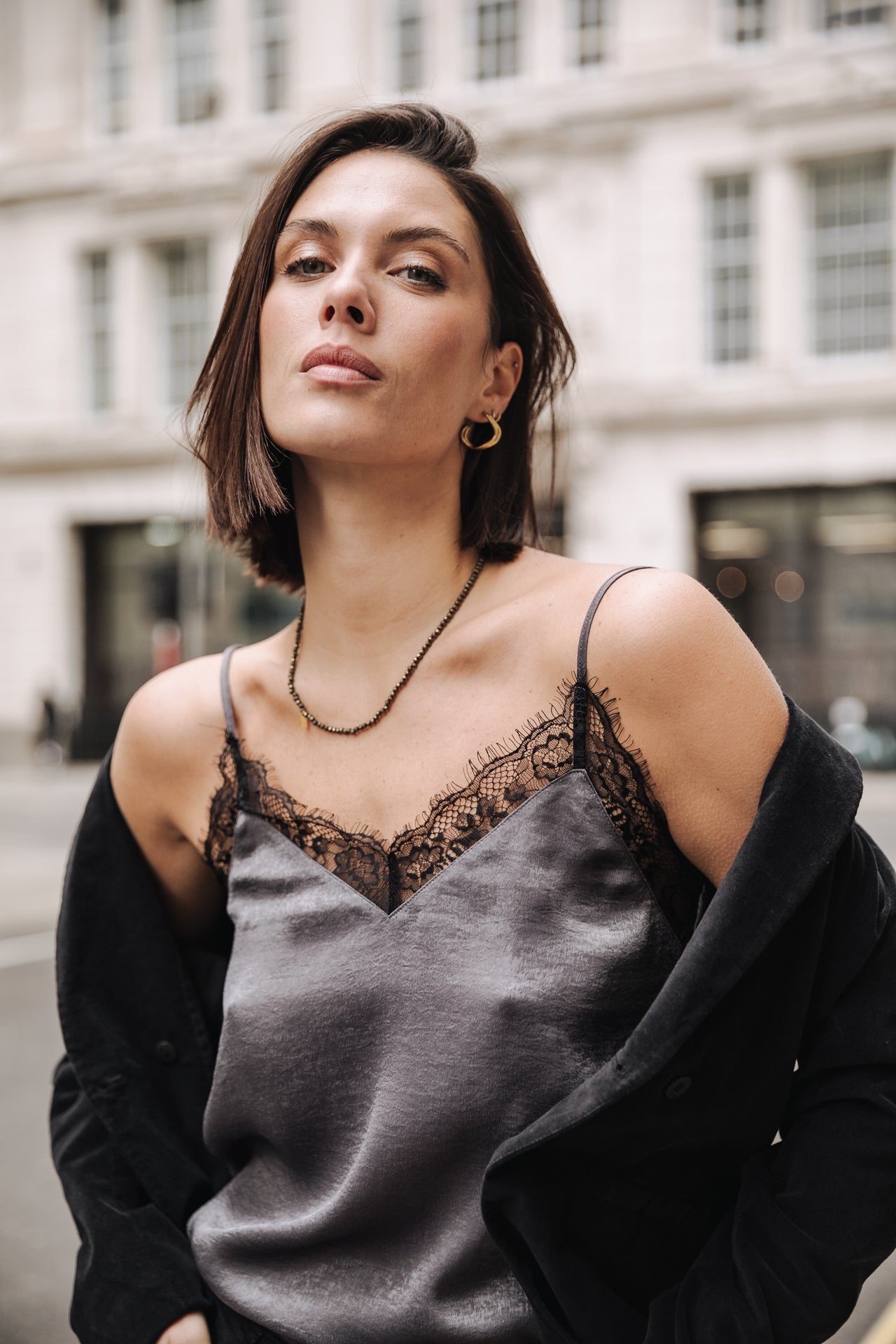 

Trägertop Damen Selia Bicolor gun metal | Freeman T. Porter