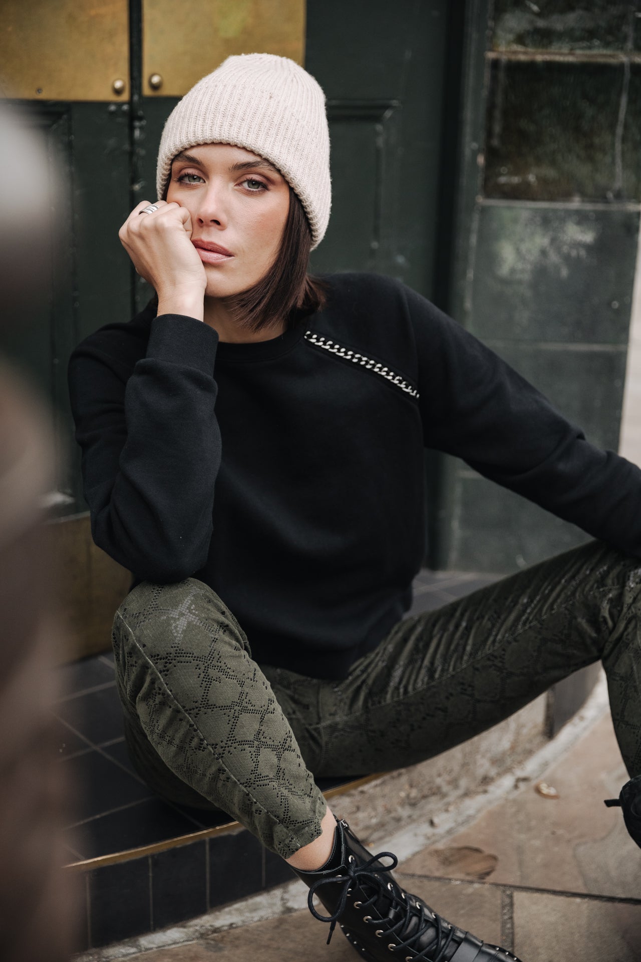 

Sweat col rond Woman Sorina Chain black | Freeman T. Porter