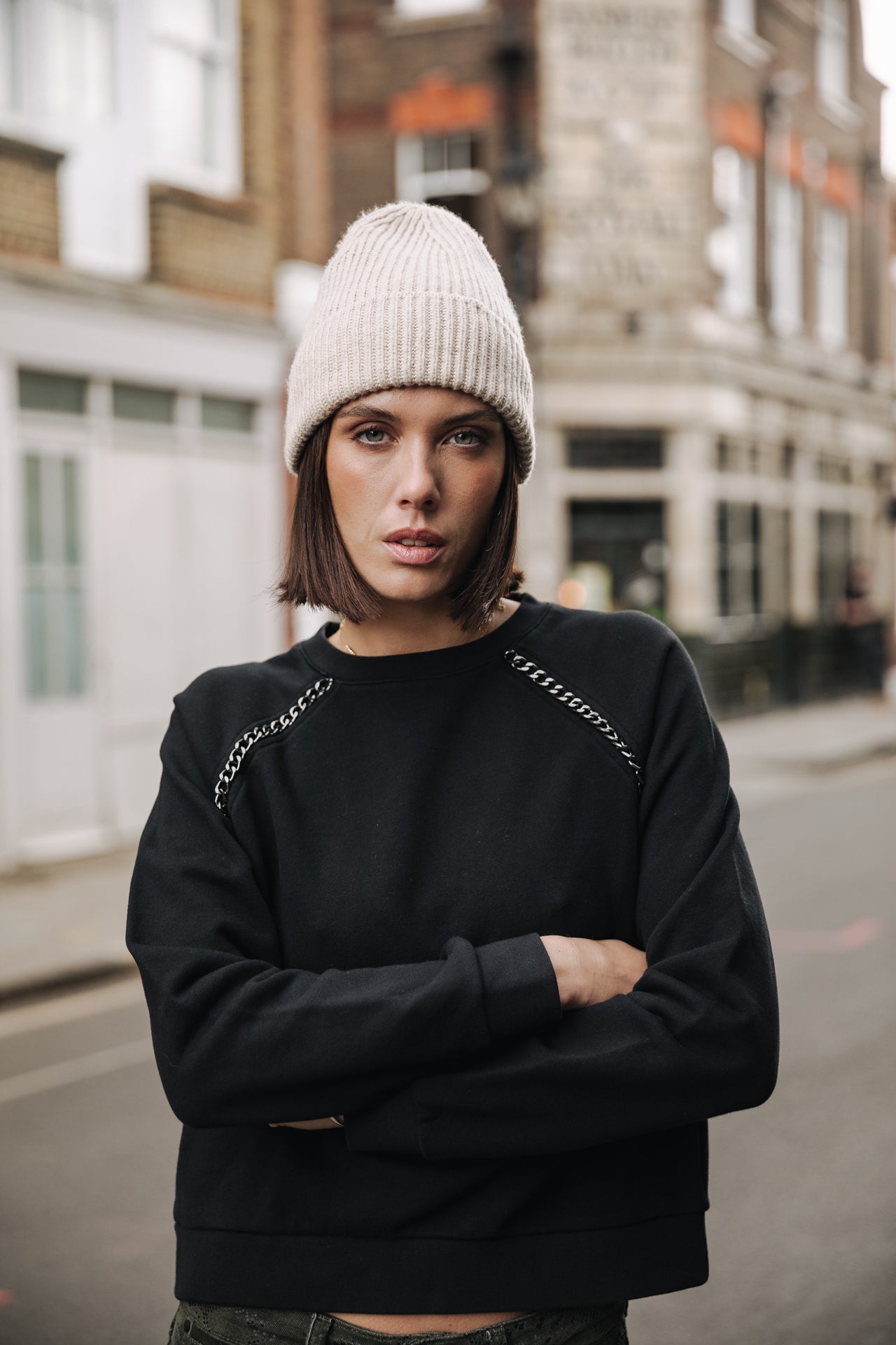 

Sweat col rond Woman Sorina Chain black | Freeman T. Porter