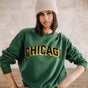 

Sweat col rond Femme Solene Chicago Outline evergreen | Freeman T. Porter