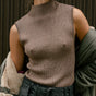 

Pull ajusté scintillant Femme Toria Lurex bronze brown | Freeman T. Porter