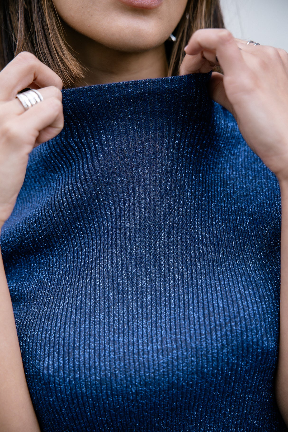 
              

Pull ajusté scintillant Femme Toria Lurex dazzling blue | Freeman T. Porter
            