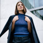 

Pull ajusté scintillant Femme Toria Lurex dazzling blue | Freeman T. Porter