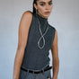 

Pull ajusté scintillant Frau Toria Lurex gun metal | Freeman T. Porter