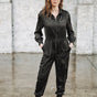 

Combinaison workwear satinée Femme Cartie Plain black | Freeman T. Porter