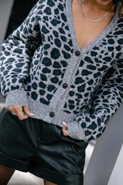 

Cárdigan leopardo Mujer Gildas Roar greymelange | Freeman T. Porter