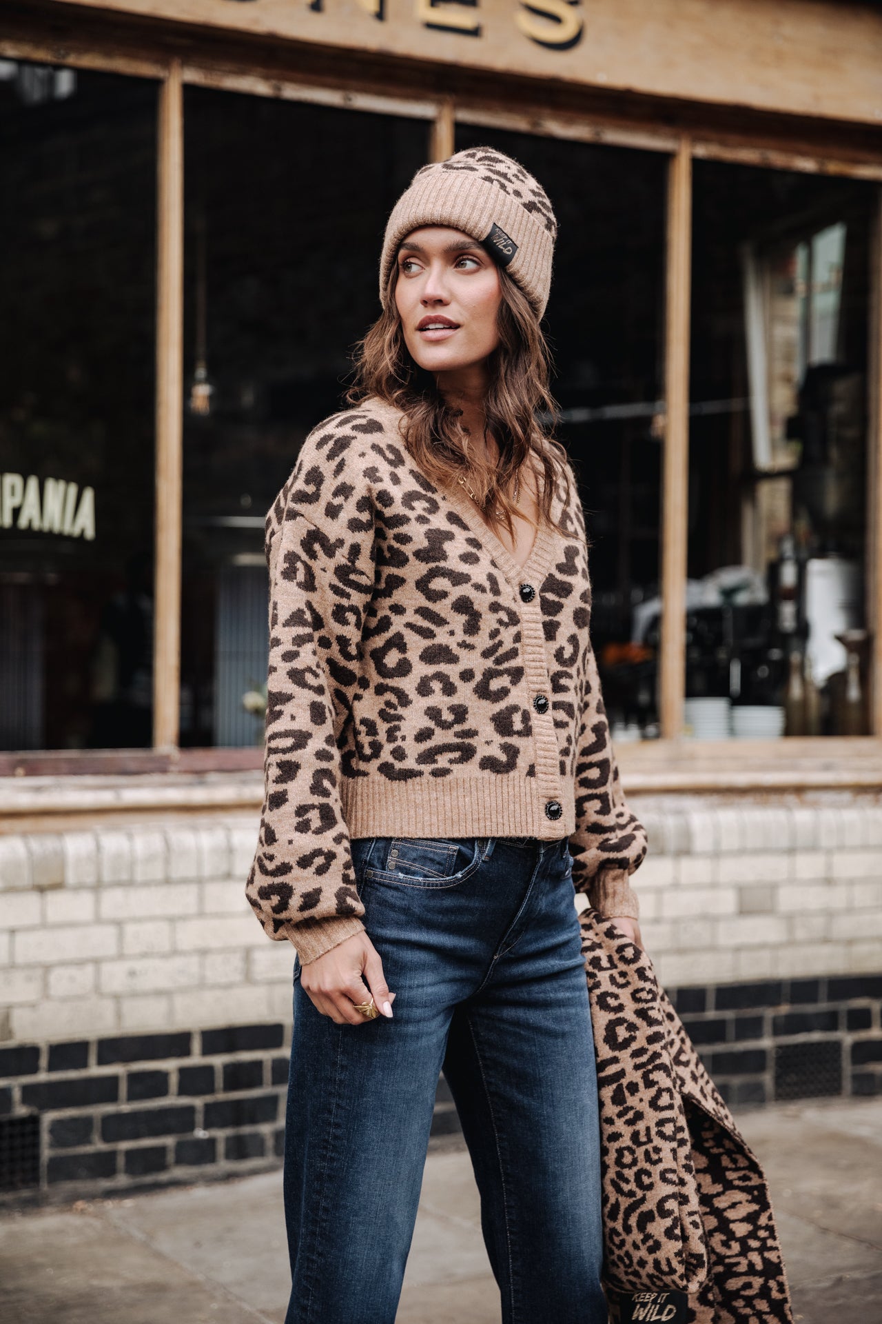 

Cardigan léopard Femme Gildas Roar sugar brown | Freeman T. Porter
