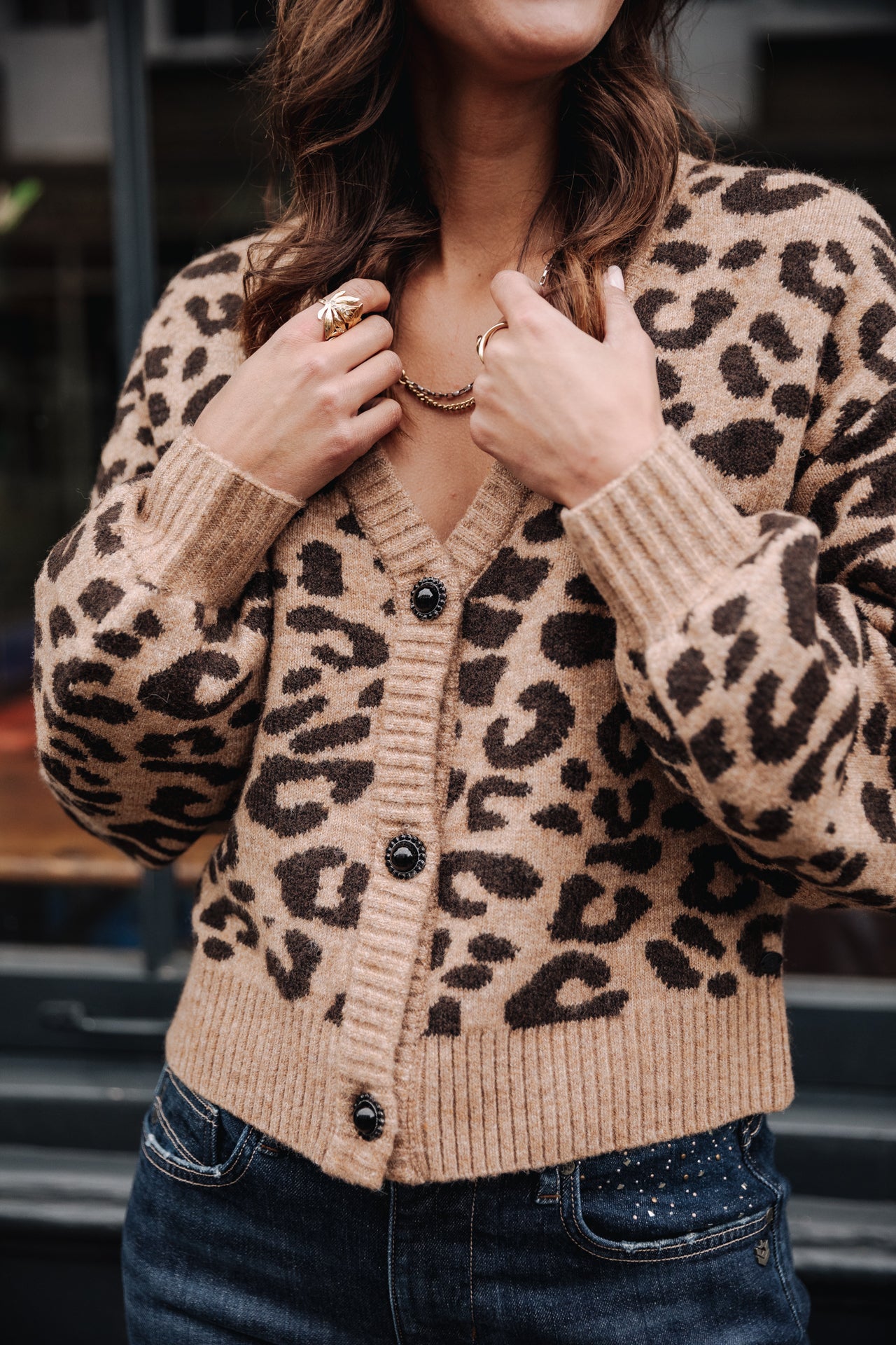

Cardigan léopard Femme Gildas Roar sugar brown | Freeman T. Porter
