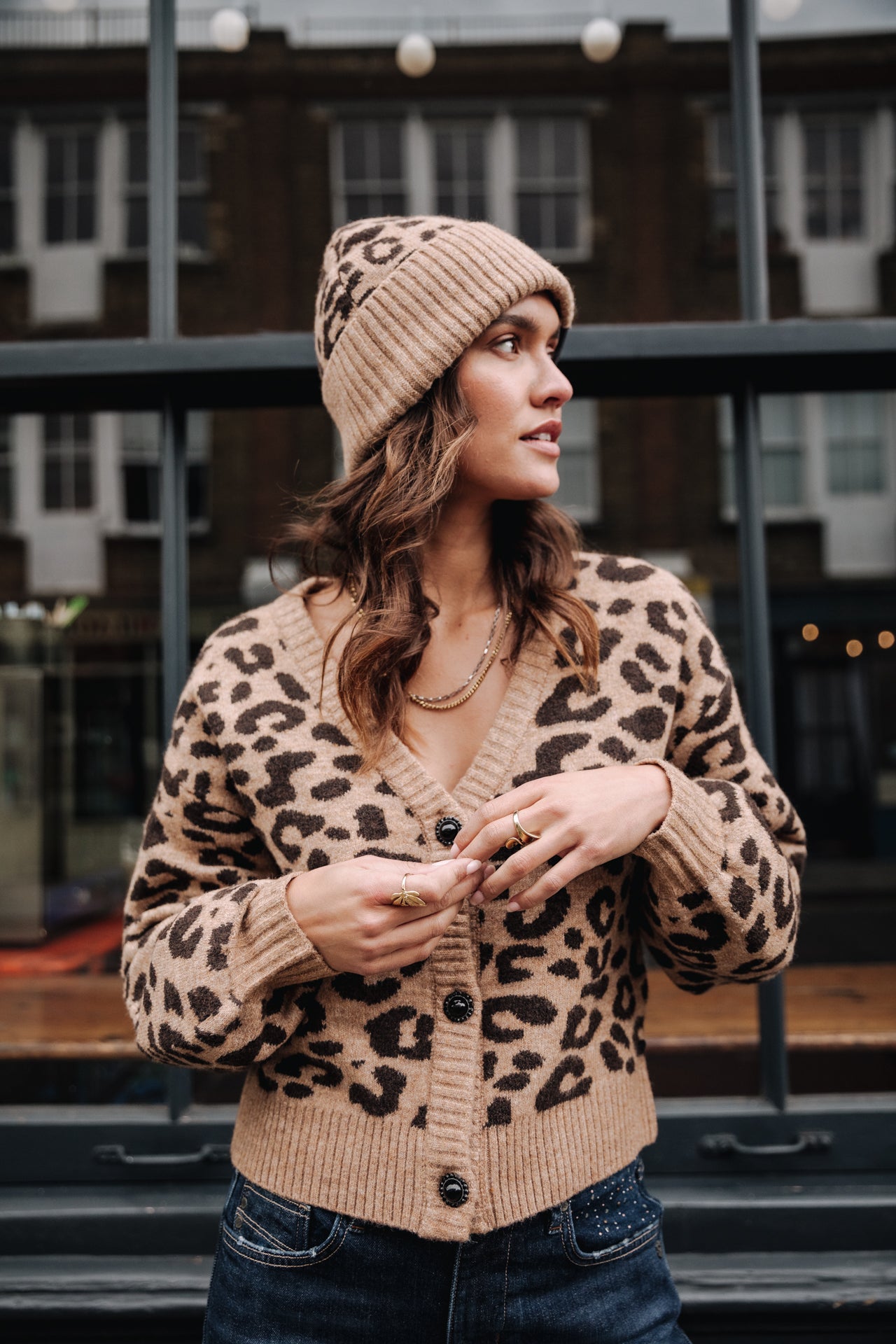 

Cardigan léopard Femme Gildas Roar sugar brown | Freeman T. Porter