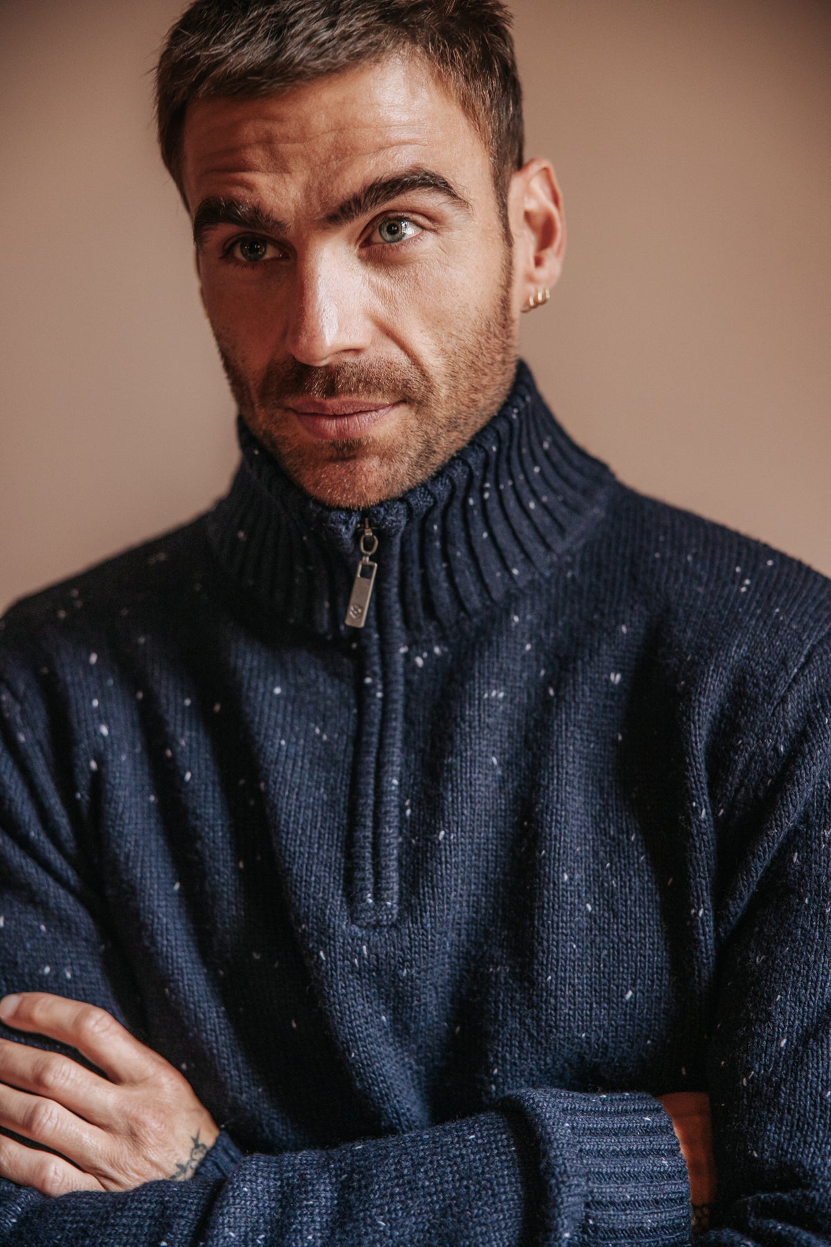 

Camisola de gola subida com fecho Homem Franky Dragon navy | Freeman T. Porter