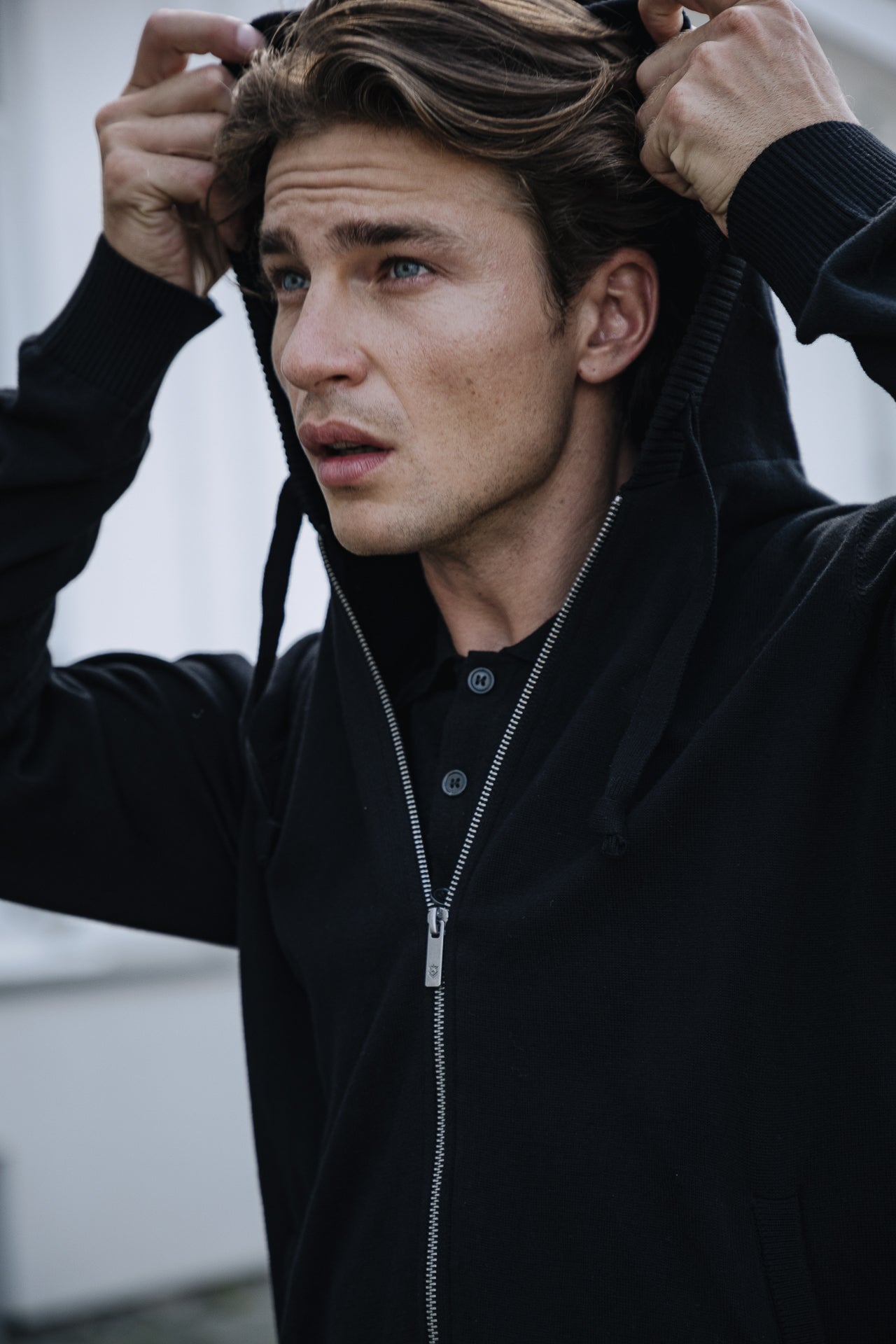 

Zip-up hooded cardigan Men Lyam Conwy black | Freeman T. Porter