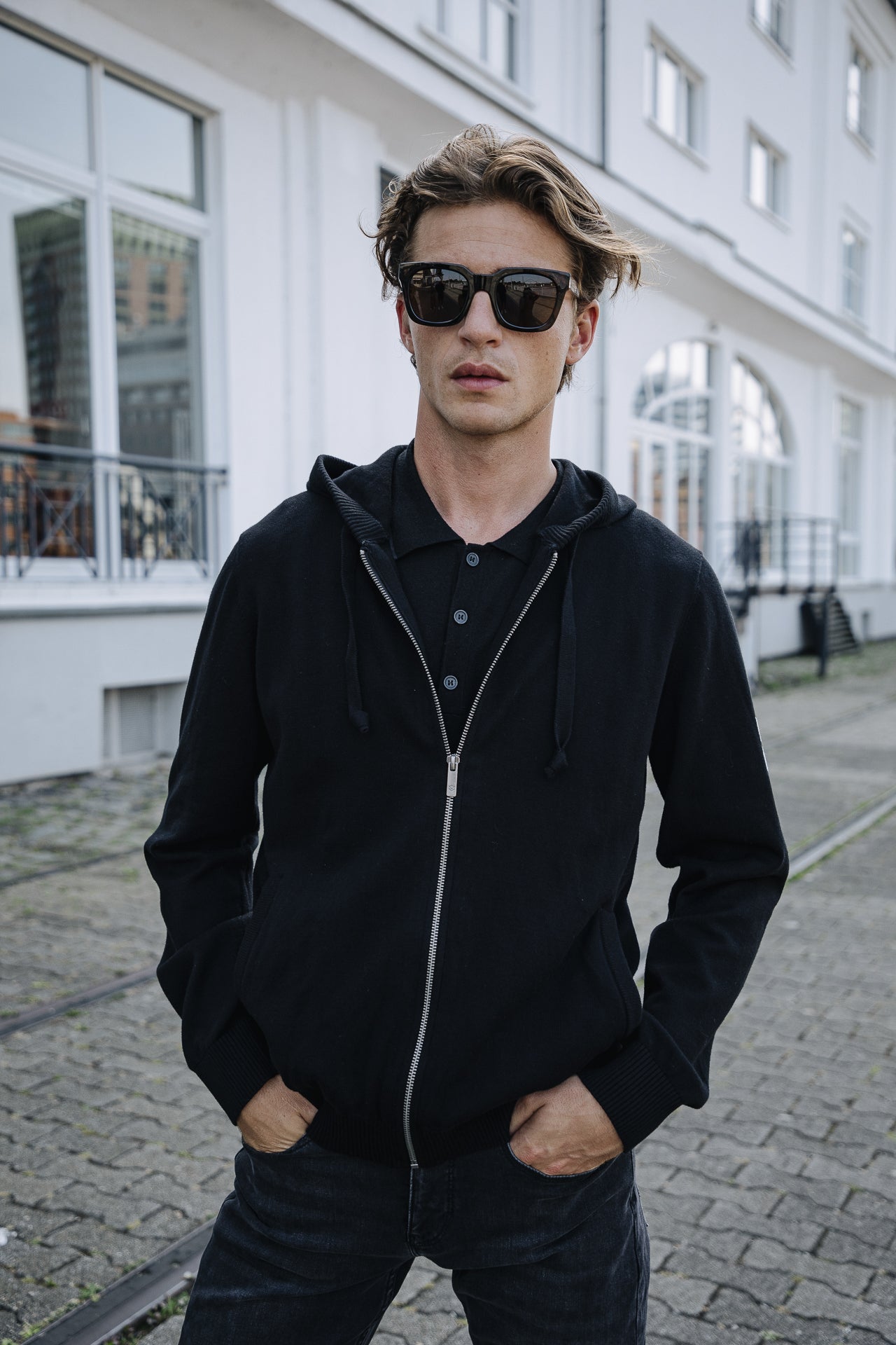 

Zip-up hooded cardigan Men Lyam Conwy black | Freeman T. Porter