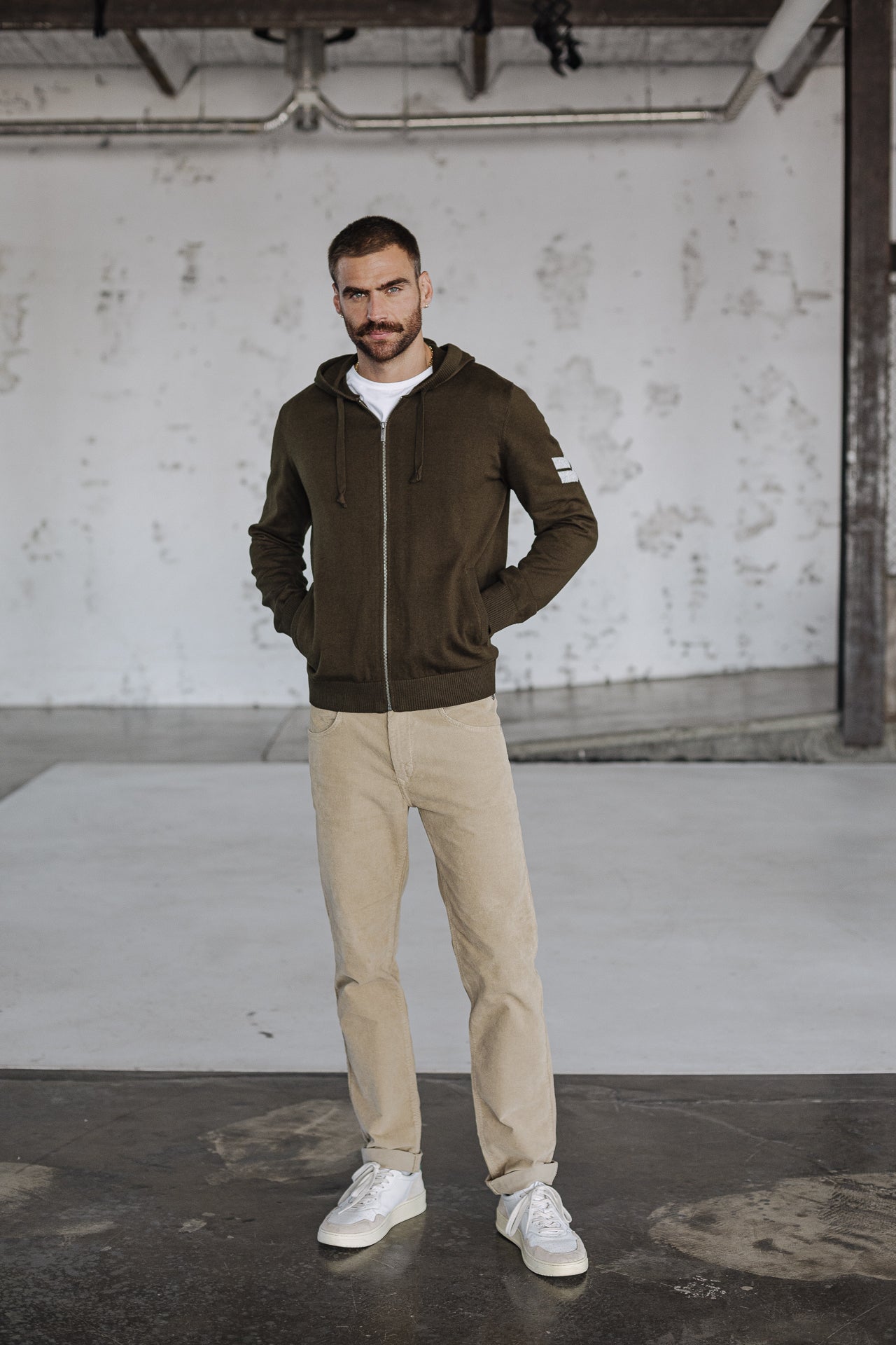 

Zip-up hoodie cardigan Men Lyam Conwy olive night | Freeman T. Porter