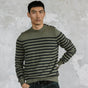 

Pull marinière col boutonné Hombres Yanis Seaside tea leaf | Freeman T. Porter