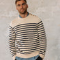 

Pull marinière col boutonné Hombres Yanis Seaside wood ash | Freeman T. Porter