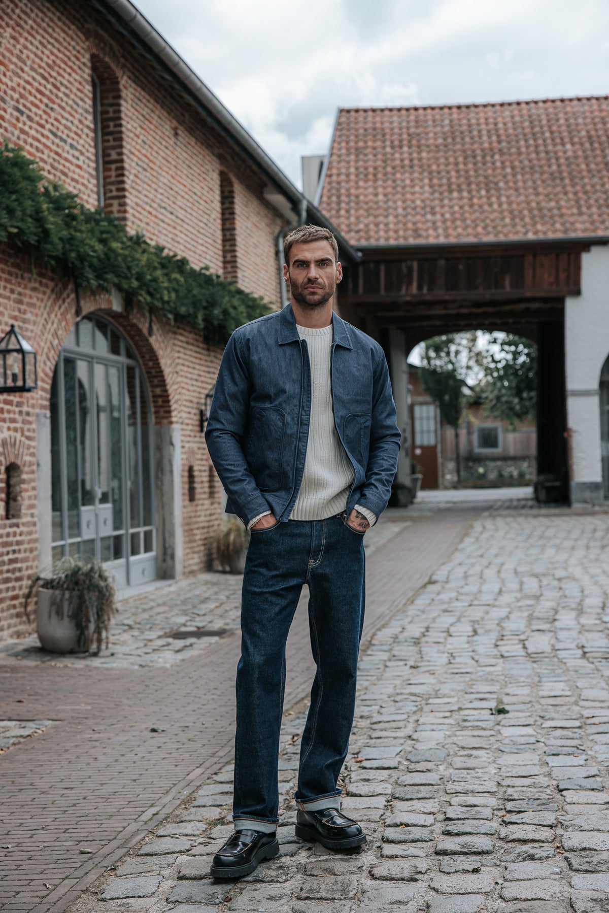 

Camisola com decote redondo Homem Solino Urban egret | Freeman T. Porter