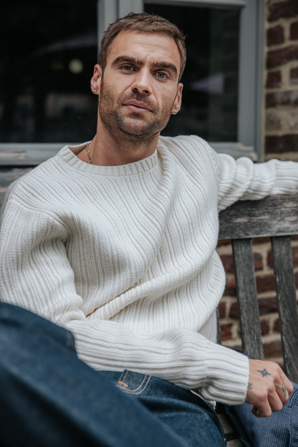 

Camisola com decote redondo Homem Solino Urban egret | Freeman T. Porter