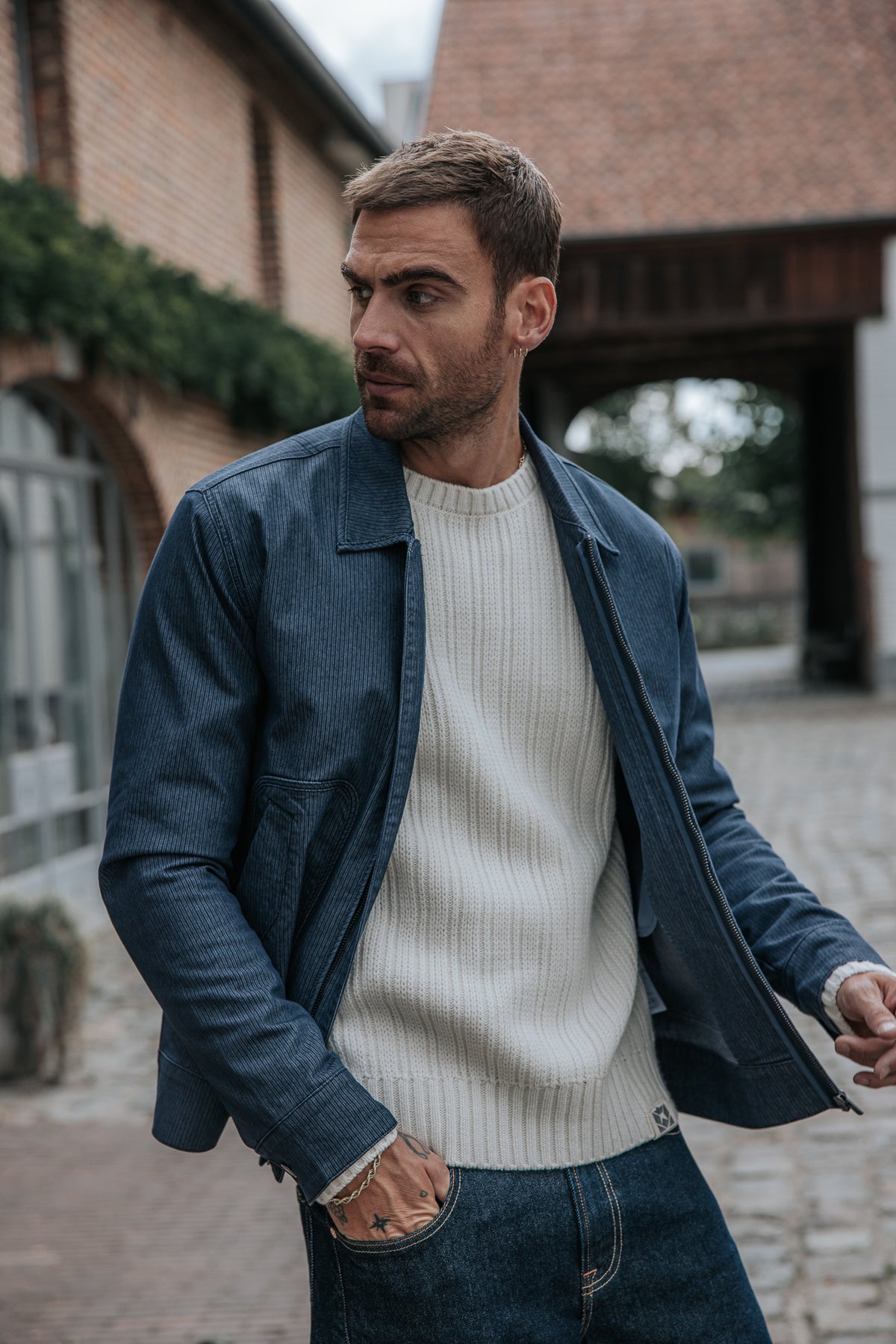 

Camisola com decote redondo Homem Solino Urban egret | Freeman T. Porter