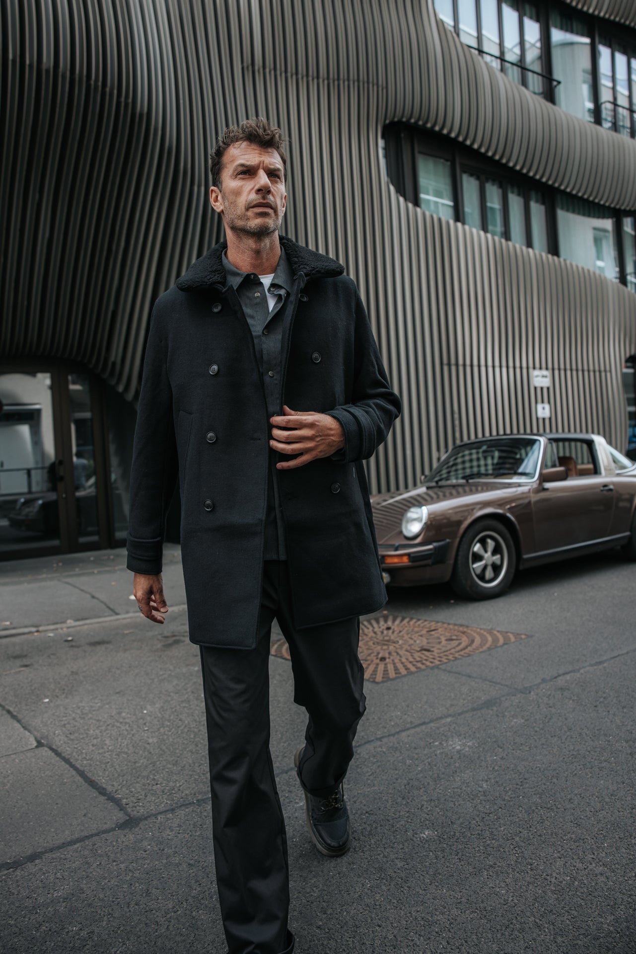 

Caban aus Wollstoff Herren Daril black | Freeman T. Porter