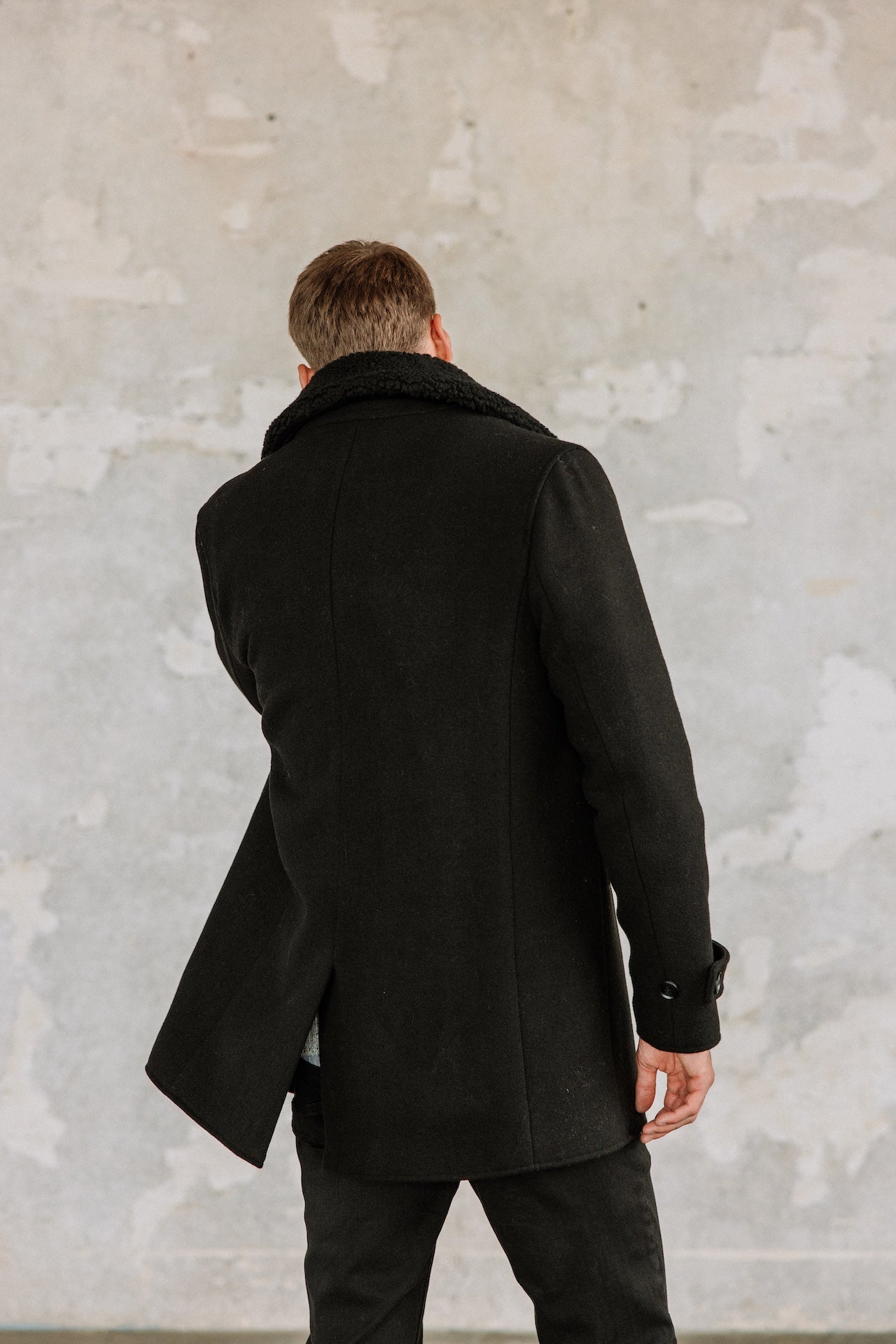 

Caban en drap de laine Hombres Daril black | Freeman T. Porter