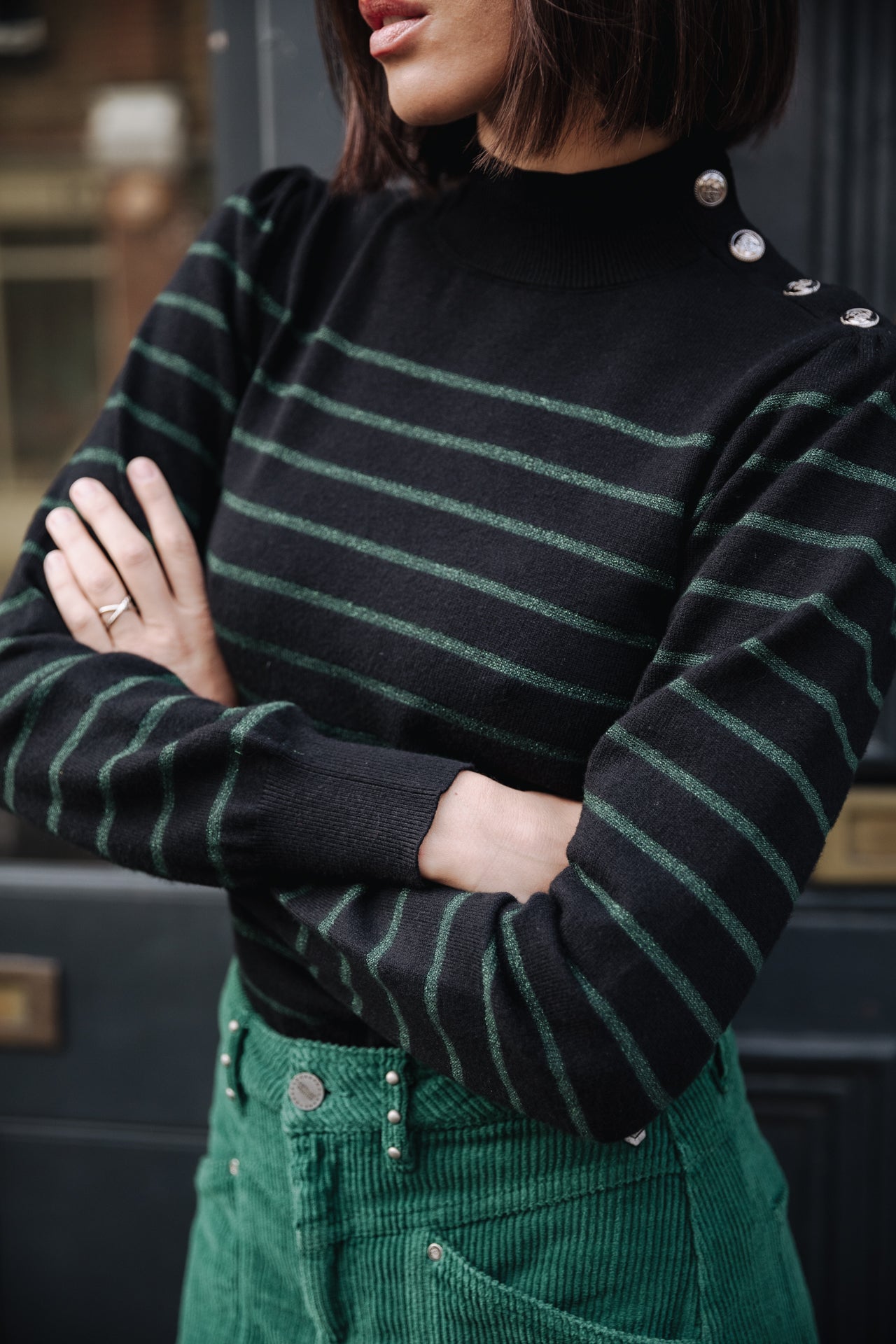  
            

Pull marinière col boutonné Femme Pessie Stripes evergreen | Freeman T. Porter
          
