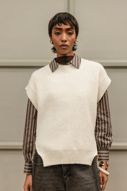 

Camisola sem mangas com fecho Mulher Phancy off white | Freeman T. Porter